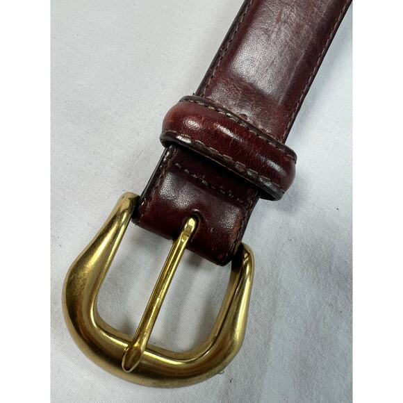 L.L. Bean Brown Leather Belt Hidden Zipper Pouch Mens Size‎ 40 - Picture 4 of 13